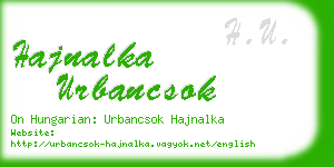 hajnalka urbancsok business card